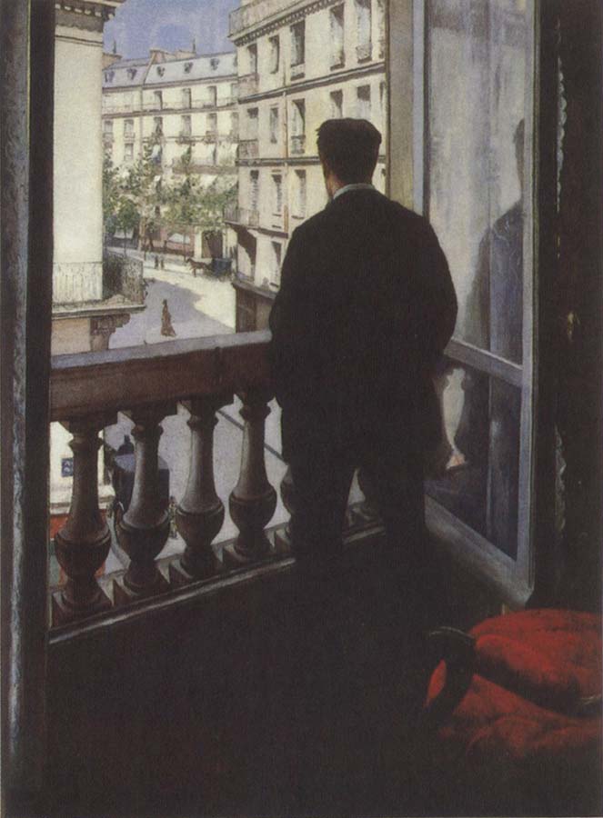 Young man at his window